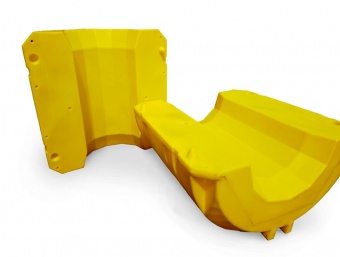 Pipe float element with foam plastic D760