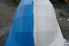 Plastic floats filled with EPS foam